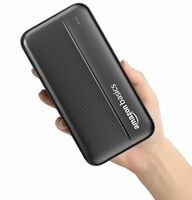 Amazon Basics 20000 mAh Power Bank | 22.5W Fast Charging | Dual Output & Input | Charge 3 Devices Simultaneously | for Smartphones, TWS Earbuds, Speakers, Tablets (Black)