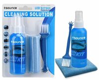 Sounce 3 in 1 Cleaning Kit Set for Screen PC, Laptops, Monitors, Mobiles, LCD, LED, TV/Professional Quality/Prevents Static Electricity, 100ml with Micro Fiber Cloth and Brush