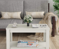 Kosmo Harmony Center Table In Kingston White Finish