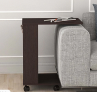 Voyager C-Shape End Table in African Oak Finish