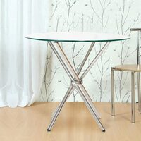 KITHANIA Table frame Cross Steel  Folding Cross Table  (Only frame without glass)