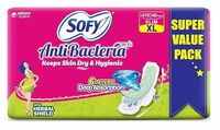 Sofy Women Anti Bacteria Extra Long Sanitary Pads, X-Large, Pack Of 48