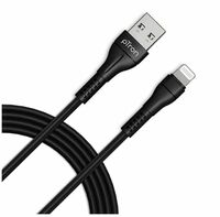 pTron USB-A to Lighting 2.4A Fast Charging Cable compatible with iOS Devices, 480mbps Data Transfer Speed, Made in India, Solero i241 Tangle-free USB Cable (Round, 1M, Black)