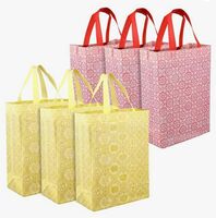 Heart Home Shopping Handbag | Grocery Handbag | Shopping Bag | Grocery Shopping Bag | Reusable Shopping Bags | Vegetable Bag | Carry Bag | Pack of 6 | Multicolor