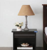 Kosmo Carnival Bedside Table in Natural Wenge Finish