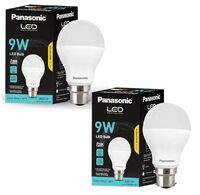 Panasonic 9 Watt LED Bulb, B22 Base 9W Bulb Light For Home, 25000+ BH with 1 Year Warranty, 6500K Cool Day Bulb (Pack of 2)