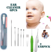 Add 3 qty - Divine Enterprise Ear wax Remover with LED Flashlight Earpick 2 pack + Ear Wax Cleaner Kit(6 pcs)
