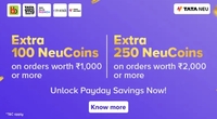 Tata Neu Pay Day Sale Bonanza February 2025 - 100-250 NeuCoins on Orders above Rs.1000 