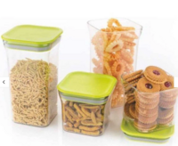 (Set of 4) Durable Plastic Container (1.1 Ltr and 600ml)