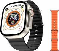 HAMMER Ultra Classic 2.01" Always on Display, Bluetooth Calling Smart Watch, Wireless Charging, 1 Extra Strap, Raise to Wake, in-Built Games, Brightness Adjustment, BP, SpO2, HR Monitoring