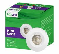 EcoLink 2W LED Spot Light | Mini Spot Light for Display & Home Decoration | Cut Out: 35mm, Color: Natural White, Pack of 1