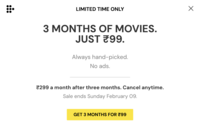 MUBI Subscription 3 months for ₹99