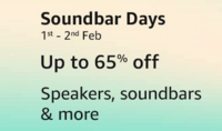 Sound bar days - Upto 65% off on speakers, soundbars & more