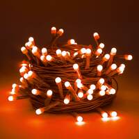 Lexton 40 LED Power Pixel Serial String/Fairy Light | Plug Sourced | Suitable for Home & Outdoor Decoration, Diwali, Christmas, Ramadan, Wedding, Party, Festival (Pack of 1, Orange)