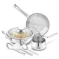 Bergner TriPro 7 Pcs Triply Stainless Steel Induction (Bottom Cookware Set)