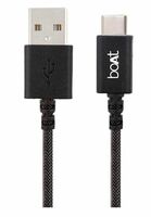 boAt Type-C A400 | Type-C to USB A 2 Mtrs Cable| 3A Fast Charging & 480mbps Data Transmission | Compatible for all Smartphones & Tablets (Black)
