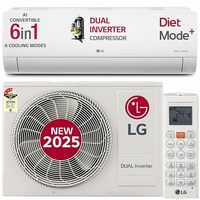 LG 1.5 Ton 3 Star DUAL Inverter Split AC (Copper, AI Convertible 6-in-1, VIRAAT Mode, Diet Mode+, Faster Cooling & Energy Saving, HD Filter with Anti-Virus Protection, 2025 Model, US-Q18JNXE, White)