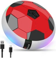 Wembley Rechargeable Hover Football Indoor Game for Kids Toys for Boys Birthday Gift | Electric Air Football Floating Hover Ball Soccer Electronic Toys for 2 3 4 5 6 7 8 9 10+ Years Old Boys - Red 