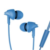 boAt BassHeads 100 Wired Earphones with Hawk Inspired Design, Super Extra Bass & Mic (Blue)