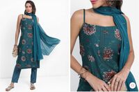85% off on Vishudh Printed Regular Kurta With Trousers & Dupatta