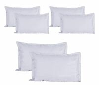 Soniasaa Prime Collection 280 TC Soft Satin Striped Pillow Covers 6 Pieces 18 x28 Inches(Standard Size) for Home,Hospital and Hotel use