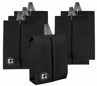 Kuber Industries Pack of 6 Shoe Bag for Travel | Drawstring Footwear Pouches & Toiletries Packing Bags/Covers for Travelling | Plain - Black