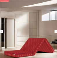 Bouncy Tri-Fold 4 Inch Foam (72x30) In Maroon Colour Single Folding Mattress