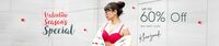 Clovia Valentine's Day Sale : Upto 82% Off + Rs.100/239 Discount Coupon on Bra, Panties, Sleepwear & More