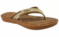 FLITE  Women Flip Flops  (Tan , 5)