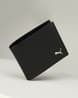 PUMA Leather Bi-Fold Wallet with Logo Applique