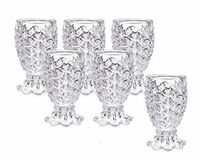 EK DO DHAI Palm Crystal Shot Glass Set of 6 with Heavy Base for Drinking Whiskey + Tequila + Vodka + Cocktail | Gifts for Men - 60ml (2 Oz)