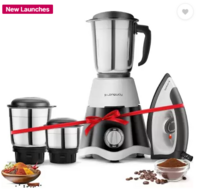 Longway Super Dlx 700 W Juicer Mixer Grinder  (Super | 3 Jars | Black, Grey)