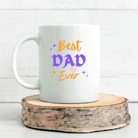 Best Dad Ever Coffee Mug - Thoughtful Birthday Gift for Dads | Ceramic Mug with Heartwarming Design | Unique Gift for Dad from Daughter or Son