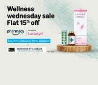 Wellness Wednesday Sale : Flat 15% off | Extra 12% cashback up to Rs. 350 when you shop for ₹2,500 or more