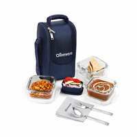 Oliveware Executive Glassware Lunchbox - Blue @59
