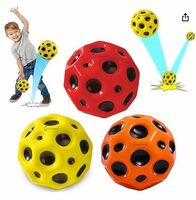 GRAPHENE Moon Balls for Kids,Rubber Space Ball,Astro Jump Ball, Pop Bouncing Ball, Stress Relief Jumping Ball, Children Sensory Ball, Athlete Training Ball Outdoor Indoor Play Multicolour(Pack of 1)