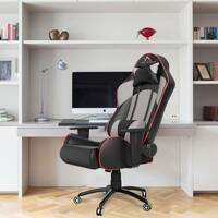 ASE Gaming Gold Series Ergonomic Gaming Chair with Head & Lumbar Pillow Gaming Chair (Grey, Black)