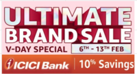 Min 60% off + Addl coupons in Ultimate brand sale : Valentine day edition | 10 % ICICI Bank Offers | 10 % rewards up to ₹1000