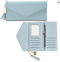Kraptick Women's Wallet -Stylish and Compact Purse Clutch Wallet for Women, Stylish Card Coin Holder, Debit Card Holder, Money Organizer and Travel Wallet for Women with 13 Slots (Sky Blue)