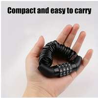 Kandid Advance Heavy Duty Digital Number Lock - Universal Combination Cable Lock for Bike, Helmet, Luggage | Steel Wire, PVC, Plastic | 12x1200 mm, Anti-Theft Security