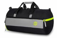 Harissons Trinity 28L Water Resistant Sports Duffel Gym Bag for Men & Women with Shoe Compartment & Yoga Mat Holder (Black & Green)