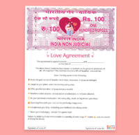 Party Propz Love Agreement Certificate, Valentine Gift for Girlfriend, Valentine Gift for Boyfriend, Promise Day Gift, Love Contract for Propose Day Gift Item, Rose Day Gift (Cardstock)