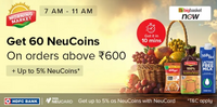 Tata Neu x BB Now | Get 60 NeuCoins on orders above ₹600 [7AM-11AM, 10th - 14th Feb]