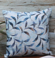 Blue Velvet Floral 16x16 inches Cushion Covers (1Pc)