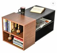 Home Full Engineered Wood Coffee Table  (Finish Color - Multi Color, Knock Down)