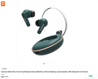 @479 (90% off) Hammer Airflow Plus In-Ear Truly Wireless Earbuds With Mic, 23 Hours Playtime, Sound Isolation, IPX4, Bluetooth v5.1 (Green) 