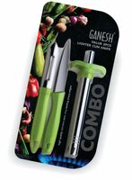  Ganesh Stainless Steel Gas Lighter with Knife & Peeler, 3-Piece
