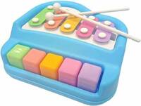 J K INTERNATIONAL 2 in 1 Xylophone and Piano Toy  (Multicolor)