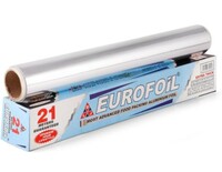 Eurofoil Food Wrap Aluminium Foil 21 Metre | Food Grade Strong & Durable Foil | for Packing, Wrapping, Cooking, Baking & Grilling | Non-Stick Multipurpose Parchment Paper | Keeps Food Fresh 
