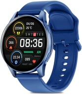  pTron Newly Launched Reflect Flash 1.32 inch Round Dial Smartwatch, Bluetooth Calling, Full Touch Display, 600 NITS, Metal Frame, 100+ Watch Faces, HR, SpO2, Voice Assist & 5 Days Battery Life (Blue) 